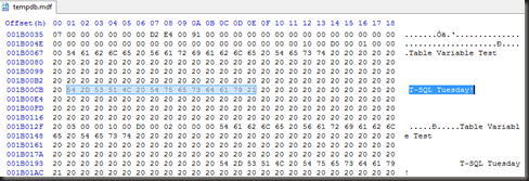 TableVariableOnDisk