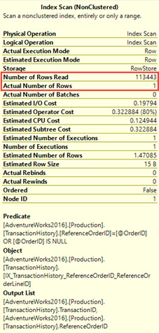 InefficientIndexScan InefficientIndexScan